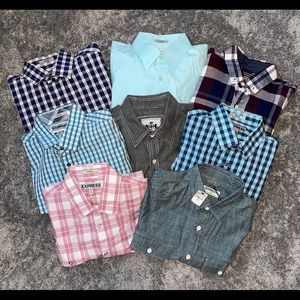 Express Button Down Shirts BUNDLE (Slim and Classic Fit)